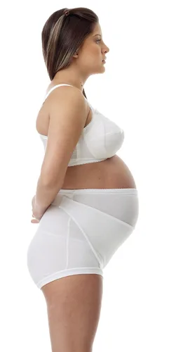 Vista 4 de Underworks Braga de apoyo ajustable para maternidad – Cinturón de embarazo de fácil ajuste para soporte firme del vientre – Algodón – Alivia el Negro