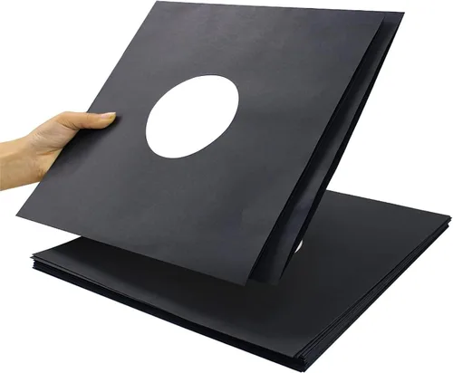 Vista 3 de 10 fundas de disco de vinilo de 12 pulgadas, 350 GSM, chaquetas de álbum en blanco, chaqueta de cartón con agujero exterior, cubiertas de álbum LP