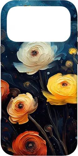Vista 22 de Gorgeous Star Night Ranunculus Flowers Famous Painting Case for iPhone 17