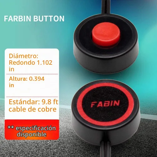 Vista 8 de FARBIN Pulsador de bocina con conector rápido, interruptor momentáneo