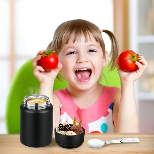Vista 6 de Aimsnk Termo de sopa de 17 onzas para comida caliente para niños, tarro de comida aislado, contenedor térmico de almuerzo de comida caliente