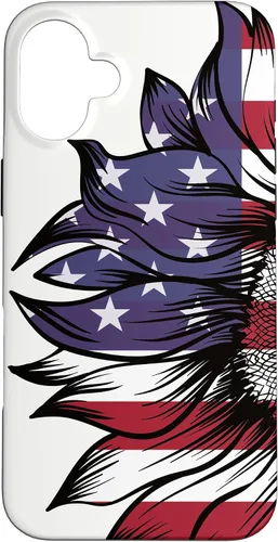 Vista 23 de USA Patriotic 4th of July Sunflower American Flag Case for iPhone 17
