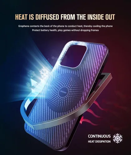 Vista 4 de Funda de refrigeración para iPhone 14 Max Pro, iPhone 14 Pro Max, disipación de calor [compatible con MagSafe], sin carga inalámbrica