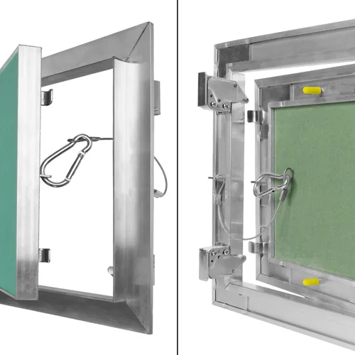 Vista 9 de Repa Market - Panel de acceso para paneles de yeso con marco de aluminio, cubierta de orificio de pared, panel de puerta de acceso con función