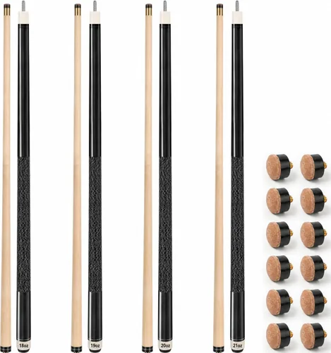 Vista 10 de Kmise 58 Inch FAS Canadian Maple Pool Cue Set 18 19 20 21oz