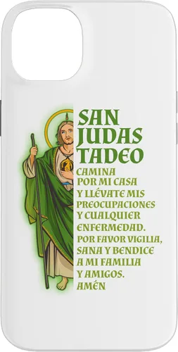 Vista 15 de Funda para iPhone 16 San Judas Tadeo con Oración