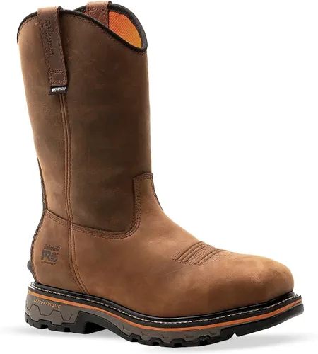 Vista 15 de Timberland PRO Botas de trabajo True Grit sin cordones con puntera compuesta para hombre Marrón-2024 Nuevo