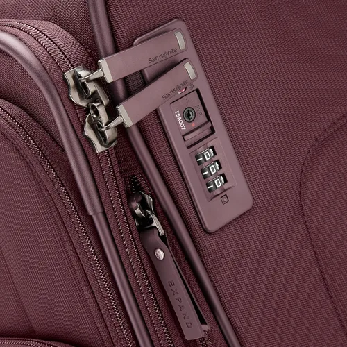 Vista 2 de Samsonite Lineate DLX Softside - Equipaje expandible con ruedas giratorias, Merlot, Merlot, Lineate Dlx Softside - Equipaje expandible con ruedas