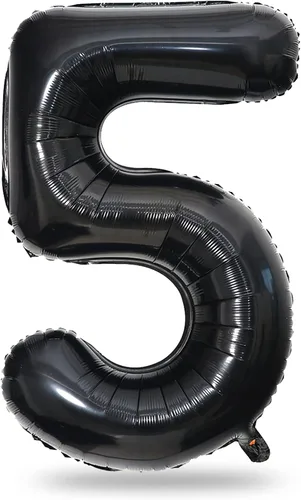 Vista 26 de Globo negro del número 0 para niñas y niños, 40 pulgadas, grande, número 0-9, de papel de aluminio, de Mylar para helio, juego de globos digitales