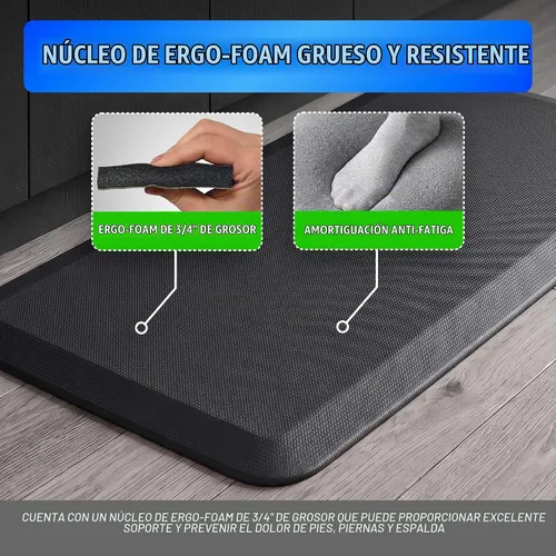 Vista 2 de NewLife de GelPro Alfombrilla de cocina antifatiga con cojín de espuma ergonómica, acolchada, resistente a manchas, impermeable, antideslizante