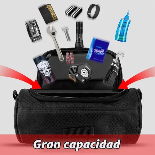 Vista 4 de Bolsa para Manillar de Bicicleta, Bolsa de Almacenamiento Frontal Impermeable, Accesorios de Soporte de Teléfono para Bicicleta, Funda Transparente