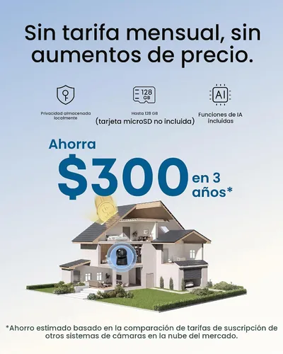Vista 8 de eufy Security Cámara interior 4K E30, panorámica e inclinación, seguimiento