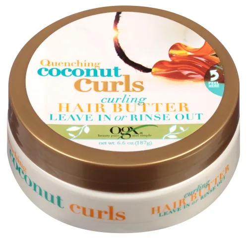 Vista 4 de Ogx Quenching Coconut Curls - Mantequilla para el cabello, 6.6 onzas (paquete de 2)