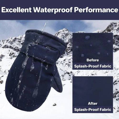 Vista 44 de QikQik Guantes de invierno impermeables para niños pequeños - Guantes de nieve para bebés