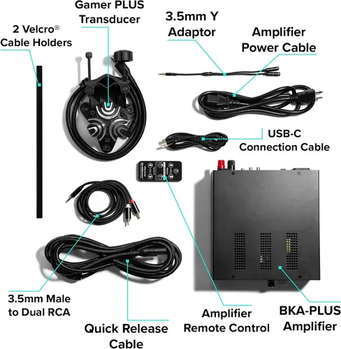 Vista 2 de ButtKicker Gamer Plus Transductor háptico inmersivo con amplificador de potencia de 90 W BK-GR-Plus
