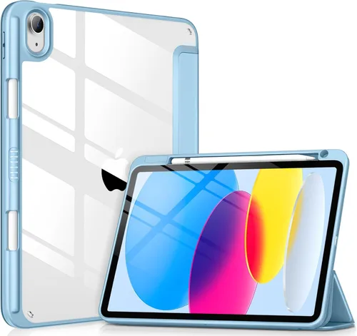 Vista 36 de DTTOCASE - Funda para iPad de 10.ª generación de 2022, 10.9”, reverso transparente y marco de poliuretano termoplástico antigolpes