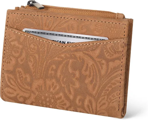 Vista 26 de Oak Leathers Cartera de cuero para mujer – Monedero pequeño RFID para tarjetas de crédito y soporte de identificación para damas, regalo