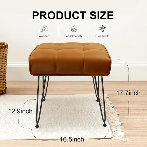 Vista 2 de HOUCHICS Taburete de tocador, taburete de maquillaje, taburetes de tocador para maquillaje, silla de tocador, asiento de taburete de tocador, silla