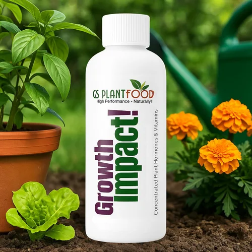 Vista 2 de Growth Impact - Solución vitamínica súper concentrada – GS Plant Foods Plant Liquid All Purpose Plant Nutrition Vitaminas y hormonas para todo tipo