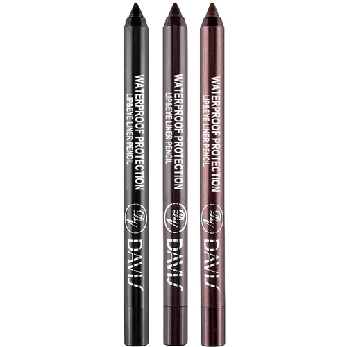 Vista 12 de Juego de 3 lápices delineadores de ojos coloridos, lápiz de sombra de ojos, kit de delineador de ojos perlado metálico con purpurina para mujeres