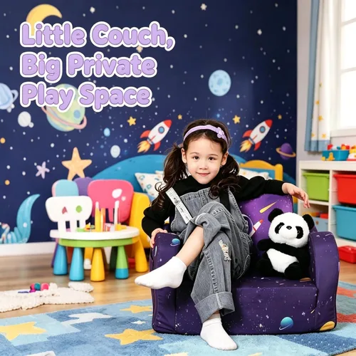Vista 78 de MOMCAYWEX - Sofá para niños, 2 en 1, plegable, piel de melocotón, color azul