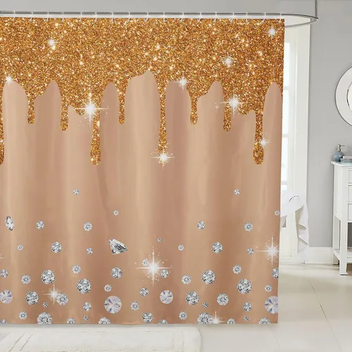 Vista 41 de Cortina de baño de flores de margarita para niños y niñas, cortina de ducha floral para decoración de baño, 72 x 72 pulgadas, retro, floral