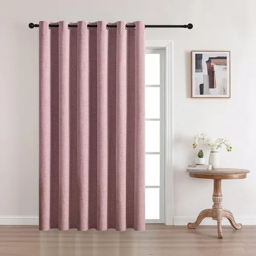 Vista 25 de CUCRAF - Juego de 2 paneles de cortinas de ventana con oscurecimiento total del 100%, de 54 pulgadas de largo, con aspecto de lino falso, cortinas