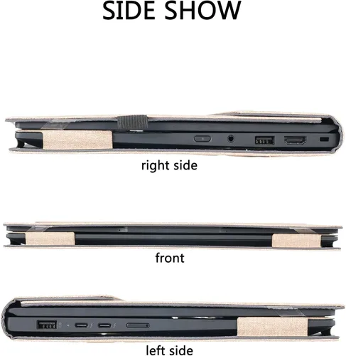 Vista 5 de Funda para portátil HP Envy x360 2 en 1 14-FA 14z-FA y 14-fc 14t-fc y para HP Spectre x360 14-EU 14t-EU, funda protectora de piel sintética