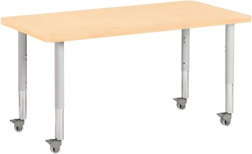 Vista 23 de Jonti-Craft Berries 6478JCM180 - Mesa de actividades rectangular, altura M (20-31 pulgadas de altura ajustable, móvil), 24 x 36 pulgadas
