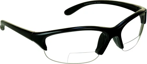 Vista 14 de proSPORT Lentes de sol bifocales de seguridad para hombres y mujeres, ANSI Z87.1, color marrón ahumado, lentes transparentes, color rosa y negro