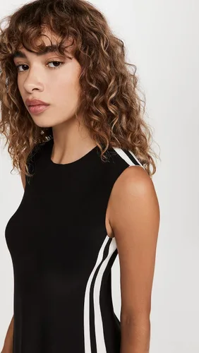 Vista 6 de Norma Kamali Vestido sin mangas con rayas laterales para mujer
