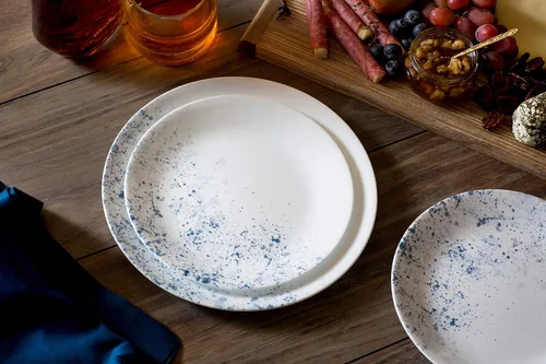 Vista 4 de Corelle Vitrelle - Juego de vajilla de 18 piezas para 6, triple capa de vidrio y resistente a astillas, 4 piezas, servicio para 4 personas, cuencos