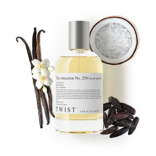 Vista 68 de Twist - Addicted No. 3 - Eau De Parfum inspirado en Y. Black Opium, Perfume de larga duración para mujer, Ámbar y Vainilla, Vegano, Ingredientes
