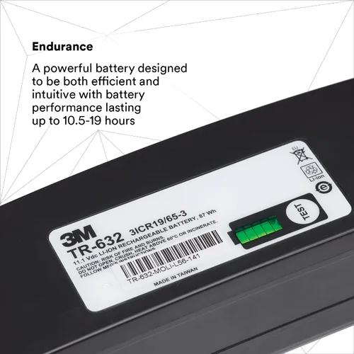 Vista 4 de 3M PAPR, Versaflo - Conjunto de respirador purificador de aire alimentado TR-617N, incluye unidad PAPR, batería de alta capacidad, tubo