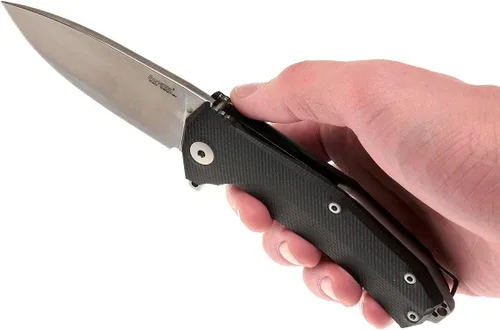 Vista 8 de LionSTEEL KUR EDC - Cuchillo plegable, hoja de acero lavada a la piedra de Sleipner