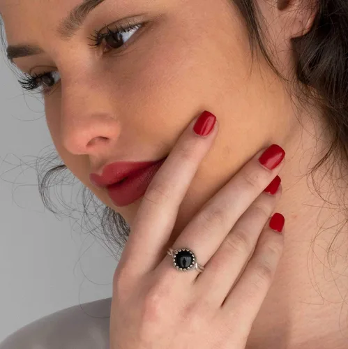 Vista 2 de 925 Sterling Silver Gemstone Rings for Women - Anniversary Rings for Women - Sterling Silver Rings for Women - Dainty Sterling Silver Rings