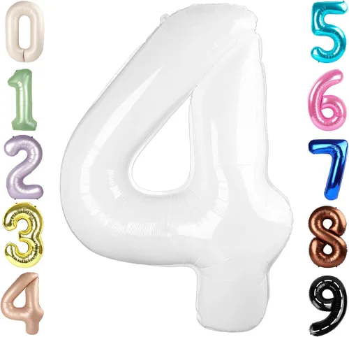 Vista 91 de Globos del números 0 de 40 pulgadas para formar los números 10, 20, 30, 40, 50, 60, 70, 80, 90, 100, para decoración de cumpleaños, bodas, eventos