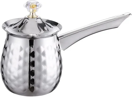 Vista 8 de 7 Oz Acero Inoxidable Café Turco Cezve, Oro Ibrik con Mango, 200 Ml