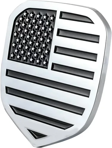 Vista 8 de Emblema de la bandera estadounidense negra brillante para la parrilla frontal RAM modelos compatibles con modelos compatibles/1500 2006-2018/2500