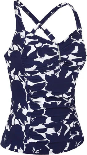 Vista 2 de Hilor Tankini para mujer, con control de abdomen, espalda cruzada, tankini