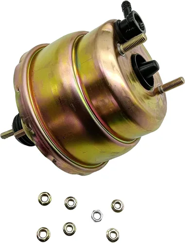 Vista 2 de 7 "Zinc Dual Power Brake Booster Con 1" Bail Top Master Cylinder Kit Booster Kit de conversión RSRB03123