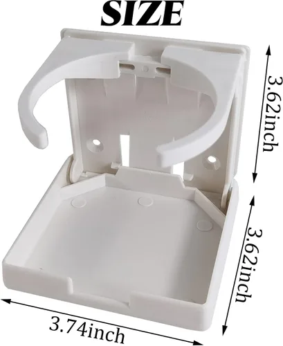 Vista 3 de RONYOUNG 2 uds. Soporte plegable ajustable para bebidas con tornillos/portavasos ajustable para marino/barco/caravana/coche