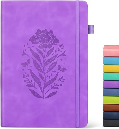 Vista 16 de Cuaderno de diario con líneas para mujeres, A5 de tapa dura de cuero rosa para escribir, 200 páginas, diario de viaje diario, cuaderno grueso