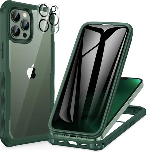 Vista 91 de CENHUFO Funda de privacidad para iPhone 11 Pro, funda de cuerpo completo con protector de pantalla de privacidad de vidrio templado 9H integrado