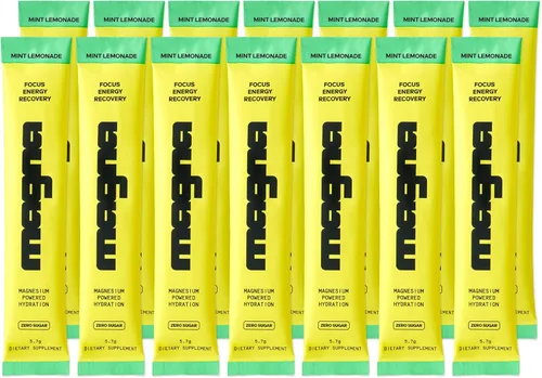 Vista 3 de MAGNA Paquete de mezcla de bebidas en polvo de electrolitos – sabores de limonada de té y limonada de menta, 42 porciones Hidratación, energía