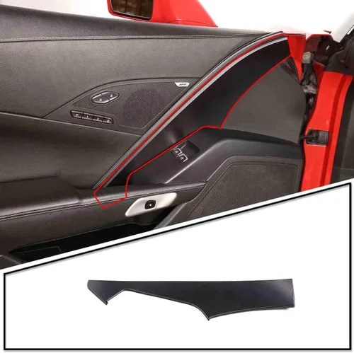 Vista 10 de TINKI Se adapta a 2014-2019 C7 Corvette Panel de puerta interior Molding Trim Cubierta de puerta Adhesivo interior para Chevrolet Corvette C7 2014