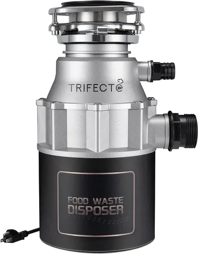 Vista 9 de Triturador de basura Trifecte de 1/2 HP para fregadero, triturador de residuos de alimentos de alimentación continua con cable de alimentación, más
