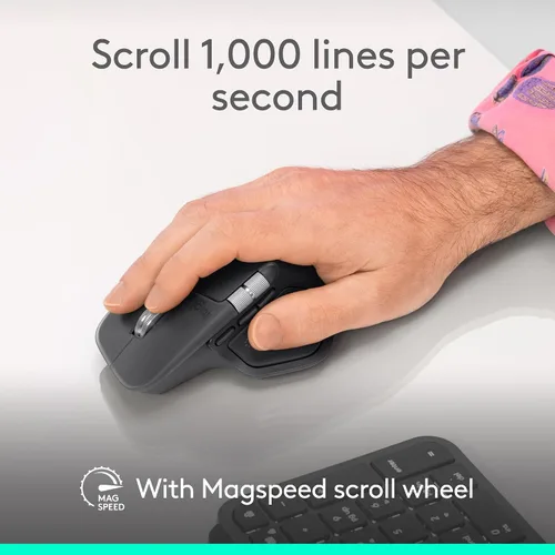 Vista 5 de Logitech MX Master 4 Ratón inalámbrico ergonómico con Hápticos - Grafito