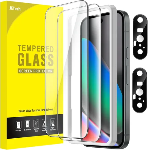 Vista 11 de JETech Protector de pantalla para Google Pixel 6a de 6.1 pulgadas con protector de lente de cámara, herramienta de fácil instalación, compatible