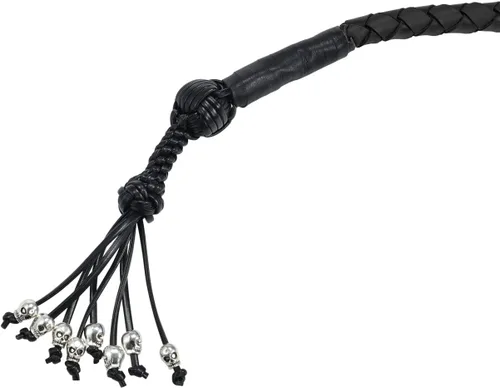 Vista 2 de Biker Whip - Látigo para motocicleta de 36 pulgadas, accesorios de manillar para motocicleta, látigos trenzados de cuero genuino para motocicletas
